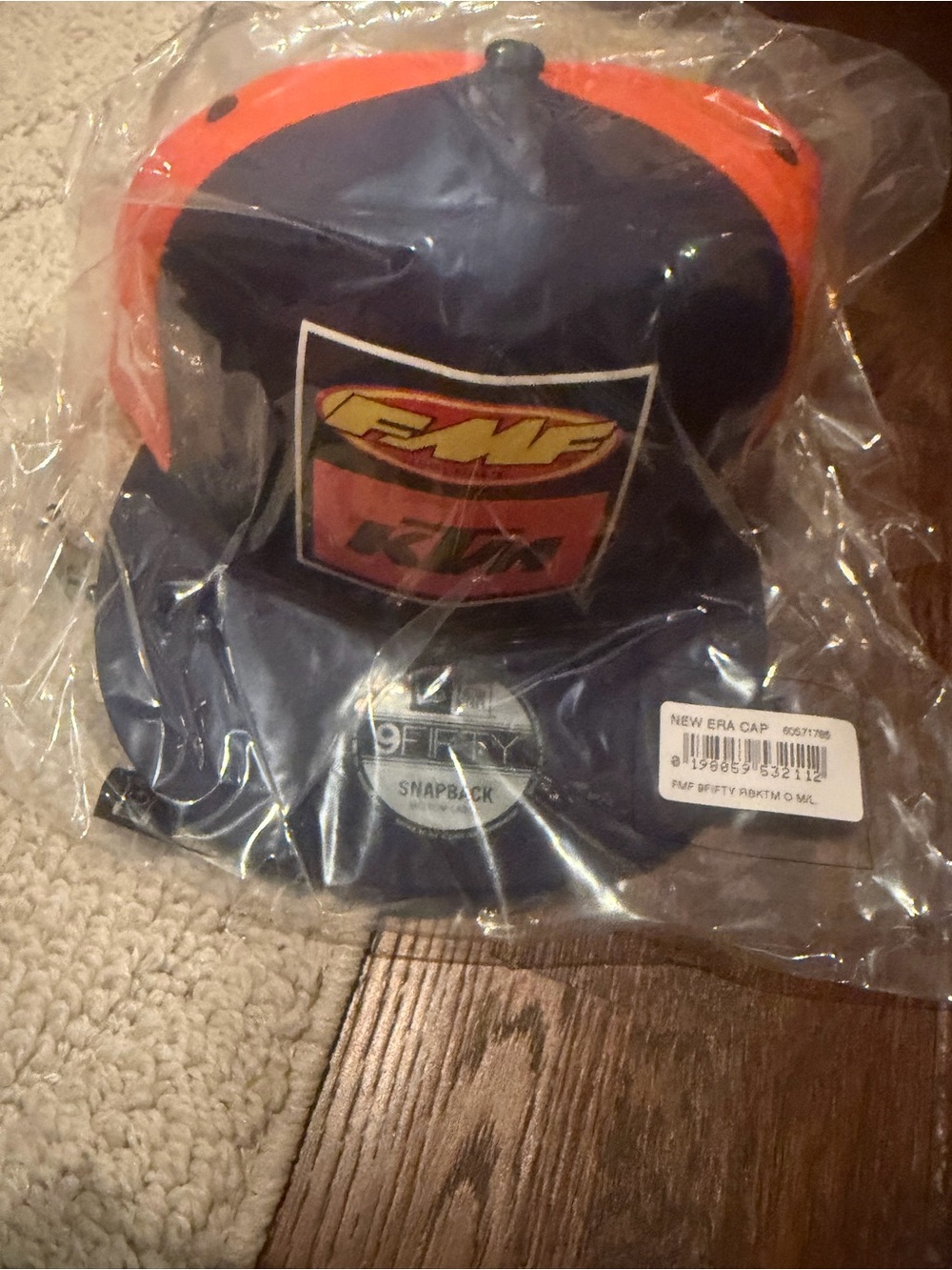 New Era 9FIFTY Navy and Orange FMF KTM Patch Snapback Hat